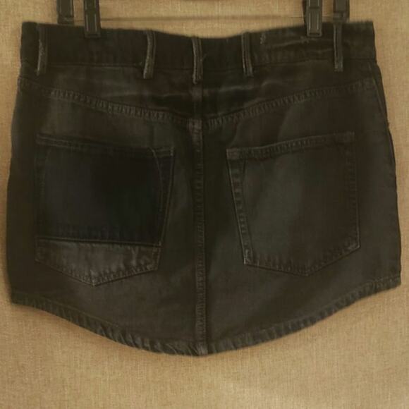 Free People black patchwork Miniskirt Vintage size 30 - Picture 2 of 3